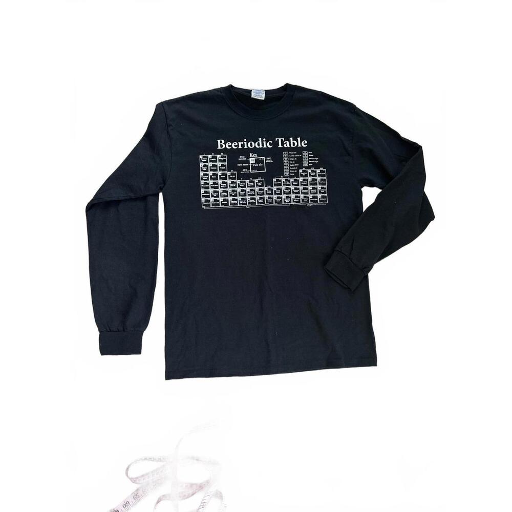 Beer-themed Long Sleeve T-Shirt - Beeriodic Table Graphic T-shirt